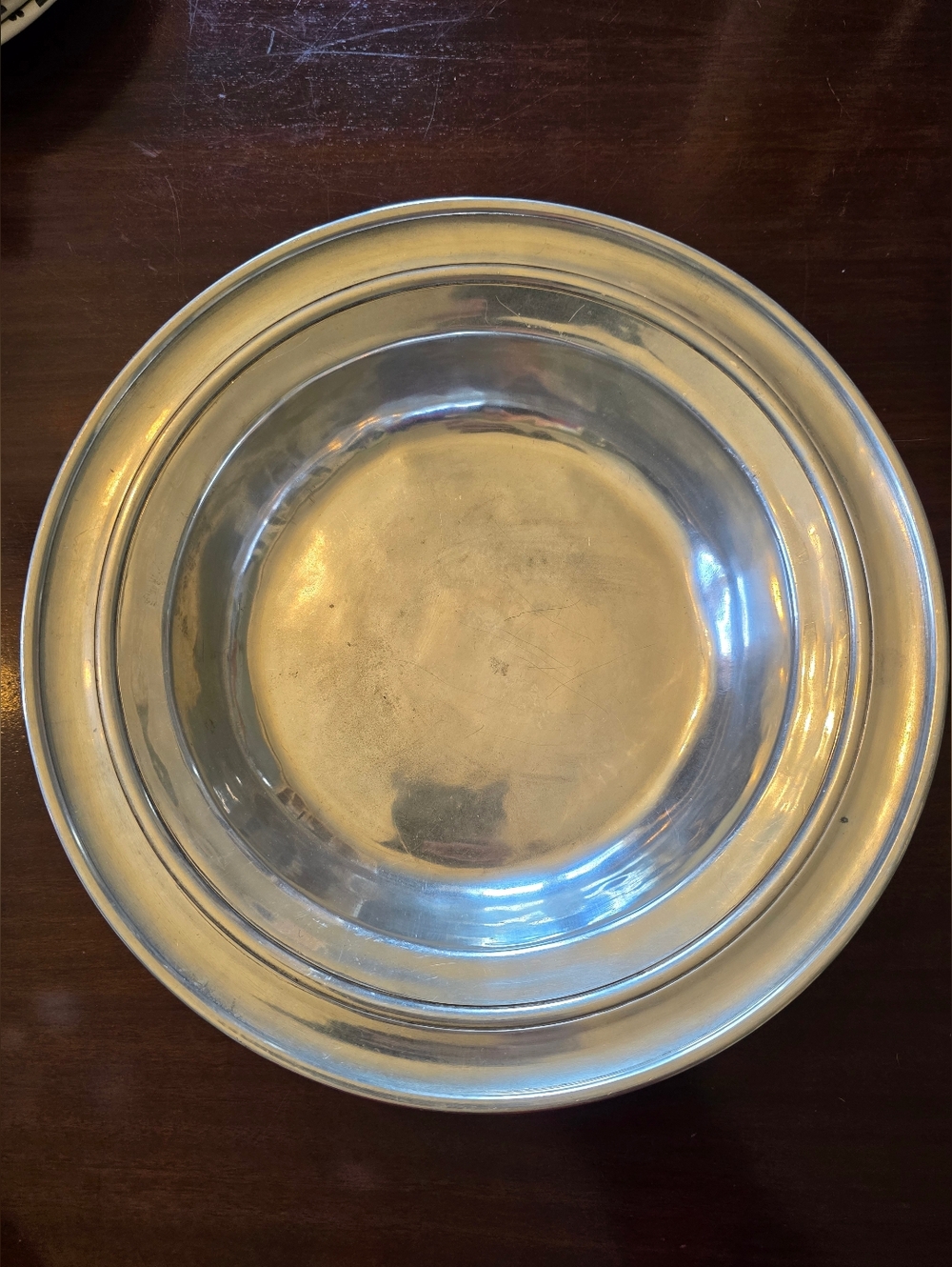 Italian Pewter Serving Bowl